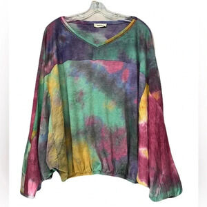 ADORA Multicolor Tie-Dye Women's Top